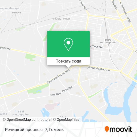 Карта Речицкий проспект 7
