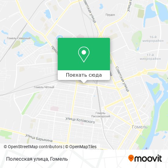 Карта Полесская улица
