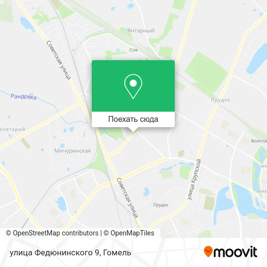 Карта улица Федюнинского 9