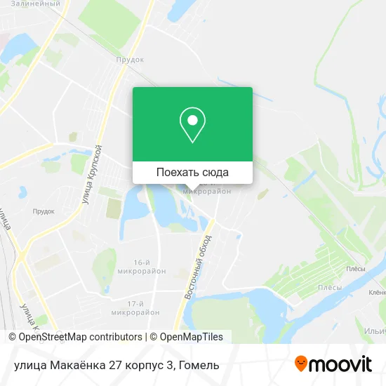 Карта улица Макаёнка 27 корпус 3