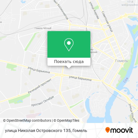 Карта улица Николая Островского 135