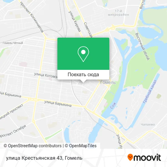 Карта улица Крестьянская 43