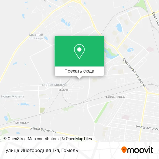 Карта улица Иногородняя 1-я