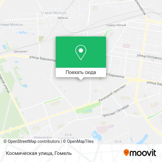 Карта Космическая улица