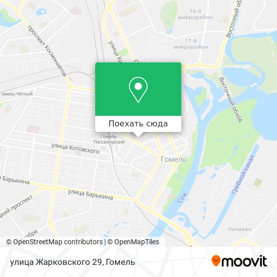 Карта улица Жарковского 29