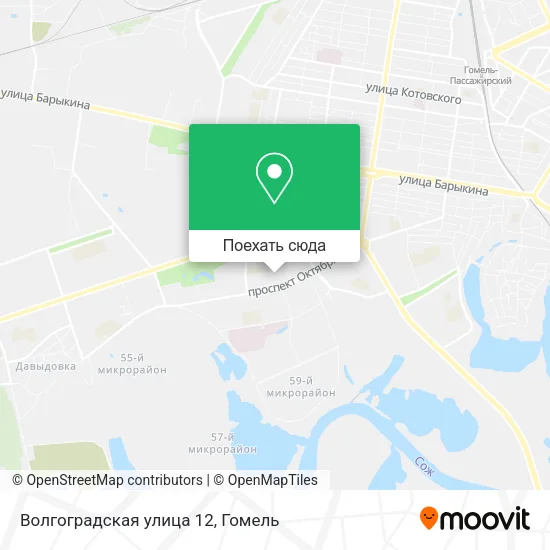 Карта Волгоградская улица 12
