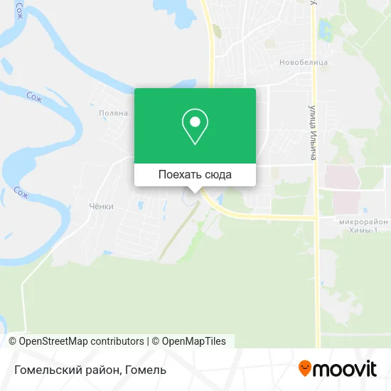 Карта Гомельский район