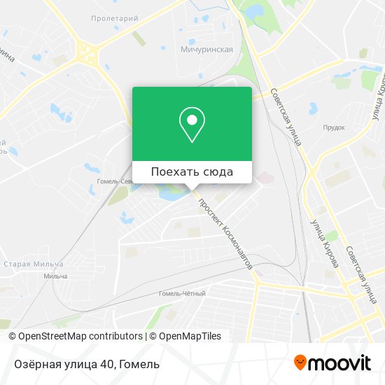 Карта Озёрная улица 40
