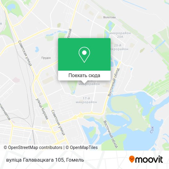 Карта вуліца Галавацкага 105