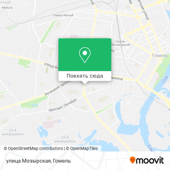 Карта улица Мозырская