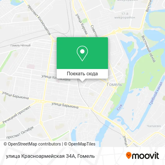 Карта улица Красноармейская 34А