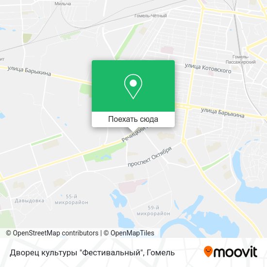 Карта Дворец культуры "Фестивальный"