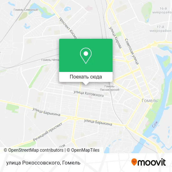 Карта улица Рокоссовского