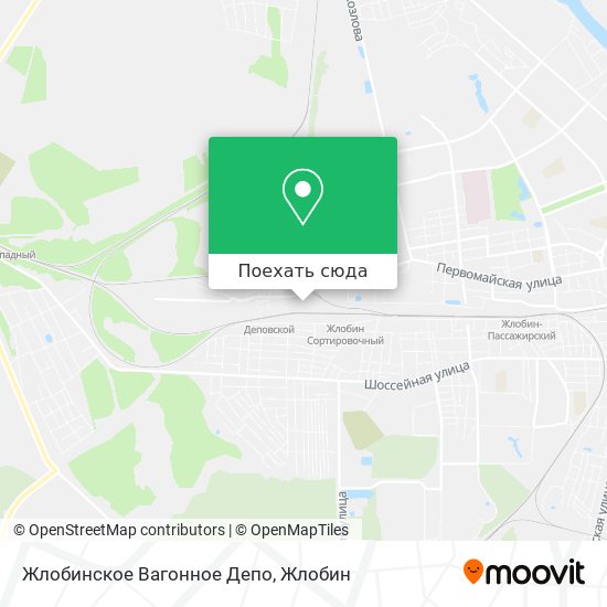 Карта Жлобинское Вагонное Депо