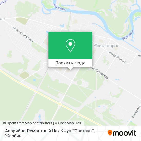 Карта Аварийно-Ремонтный Цех Кжуп ""Светочь""