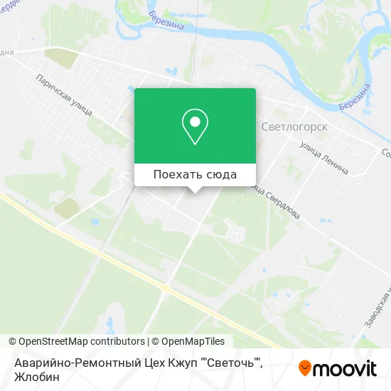Карта Аварийно-Ремонтный Цех Кжуп ""Светочь""