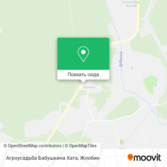 Карта Агроусадьба Бабушкина Хата
