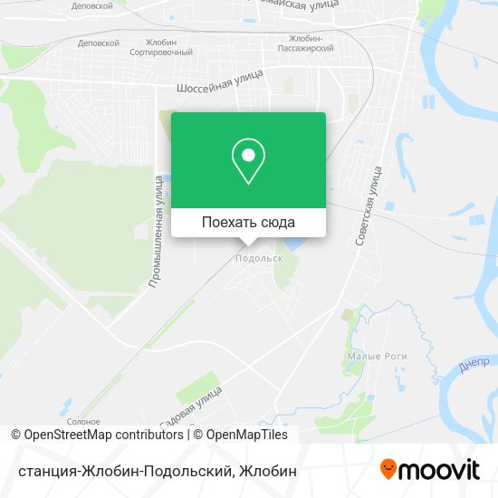 Карта станция-Жлобин-Подольский