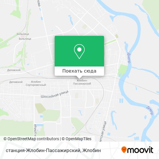 Карта станция-Жлобин-Пассажирский
