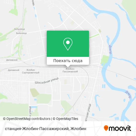 Карта станция-Жлобин-Пассажирский