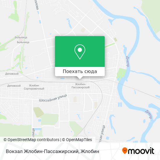 Карта Вокзал Жлобин-Пассажирский