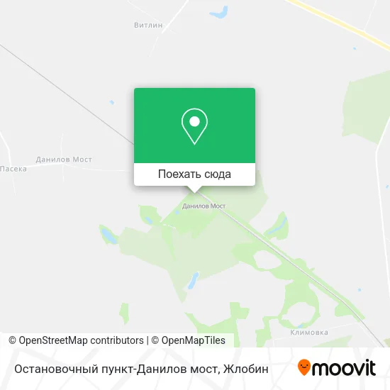 Карта Остановочный пункт-Данилов мост