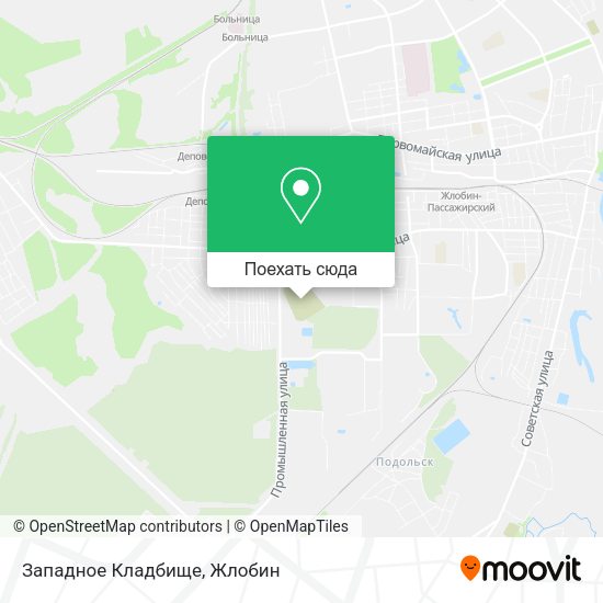 Карта Западное Кладбище