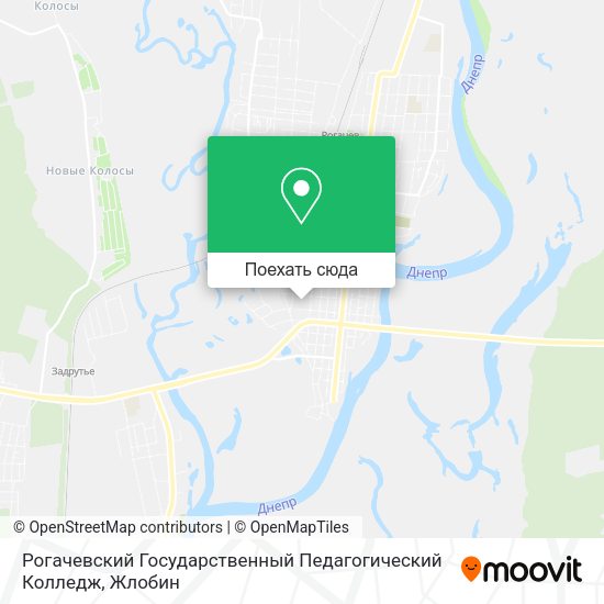 Карта Рогачевский Государственный Педагогический Колледж