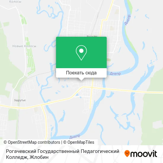 Карта Рогачевский Государственный Педагогический Колледж