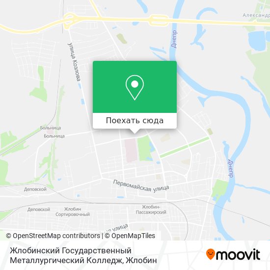 Карта Жлобинский Государственный Металлургический Колледж