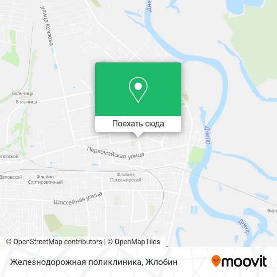 Карта Железнодорожная поликлиника