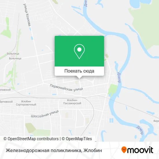 Карта Железнодорожная поликлиника