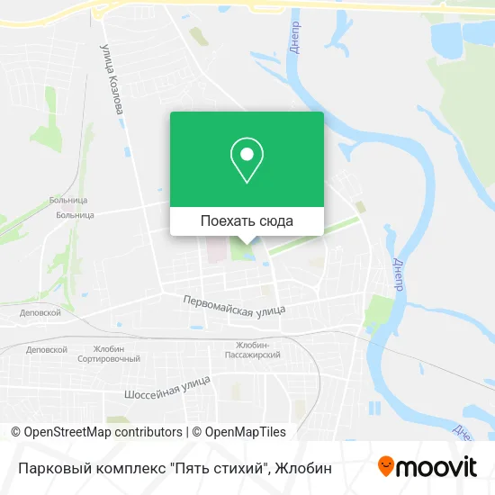 Карта Парковый комплекс "Пять стихий"