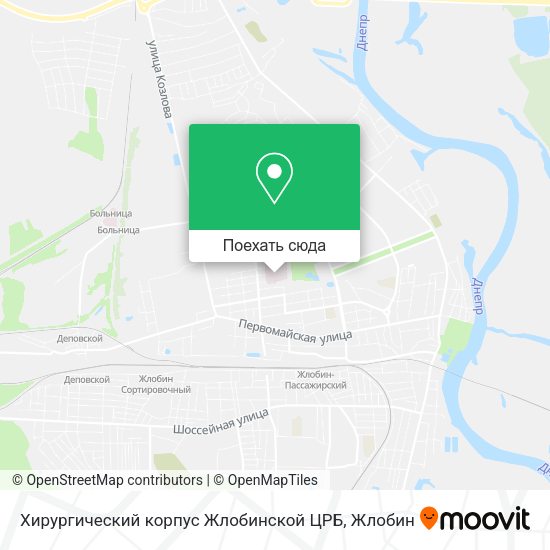 Карта Хирургический корпус Жлобинской ЦРБ