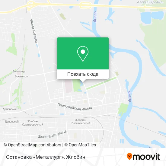 Карта Остановка «Металлург»