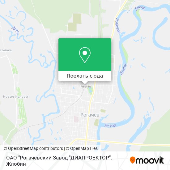 Карта ОАО "Рогачёвский Завод "ДИАПРОЕКТОР"