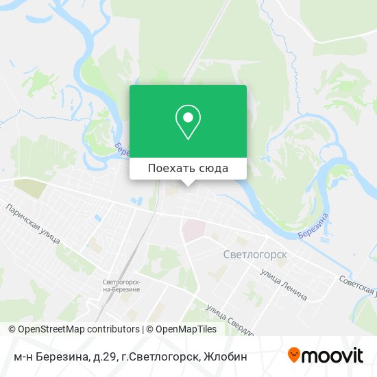 Карта м-н Березина, д.29, г.Светлогорск