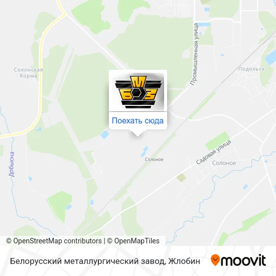 Карта Белорусский металлургический завод