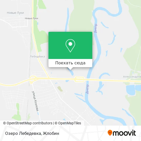 Карта Озеро Лебедевка