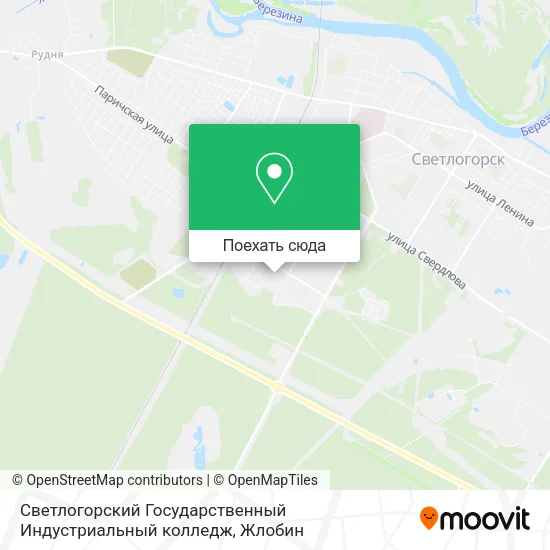 Карта Светлогорский Государственный Индустриальный колледж