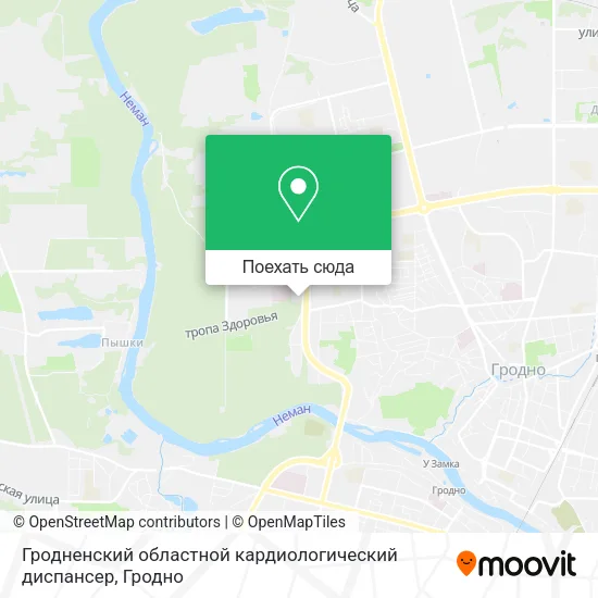 Карта Гродненский областной кардиологический диспансер