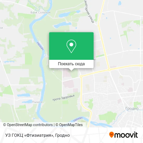 Карта УЗ ГОКЦ «Фтизиатрия»