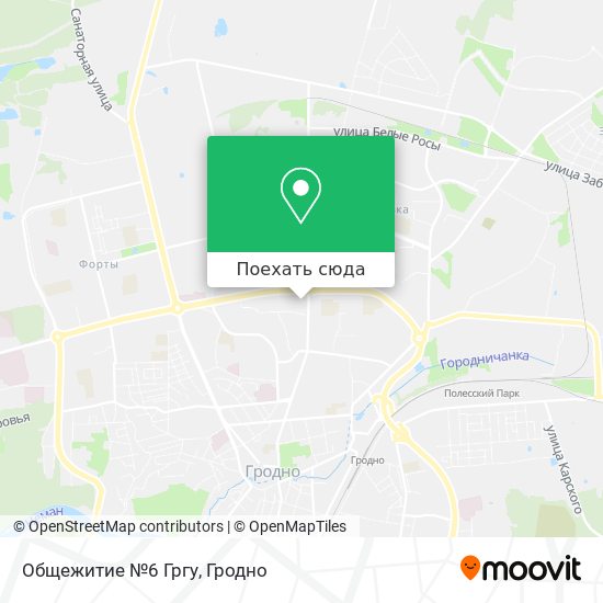 Карта Общежитие №6 Гргу