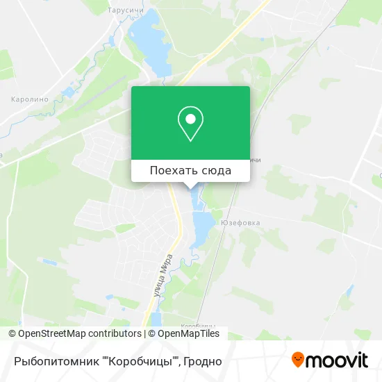 Карта Рыбопитомник ""Коробчицы""