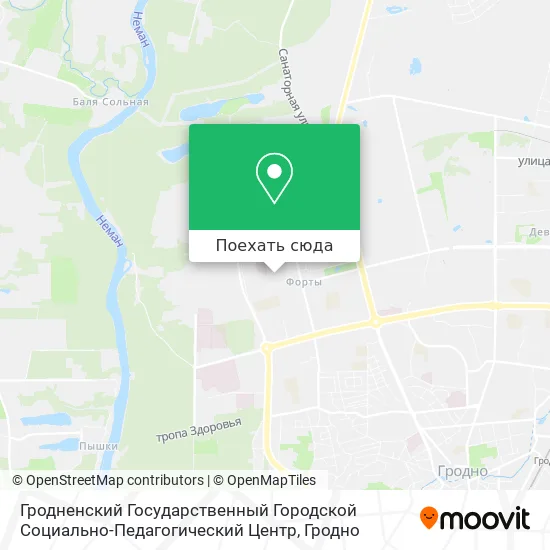 Карта Гродненский Государственный Городской Социально-Педагогический Центр
