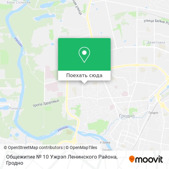 Карта Общежитие № 10 Ужрэп Ленинского Района