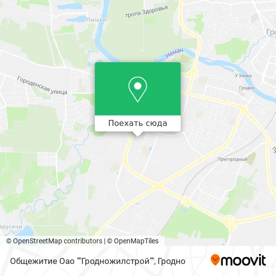 Карта Общежитие Оао ""Гродножилстрой""