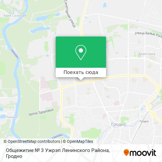 Карта Общежитие № 3 Ужрэп Ленинского Района