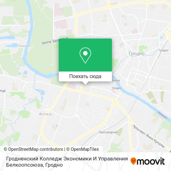 Карта Гродненский Колледж Экономики И Управления Белкоопсоюза