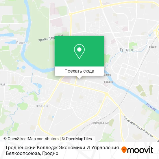 Карта Гродненский Колледж Экономики И Управления Белкоопсоюза
